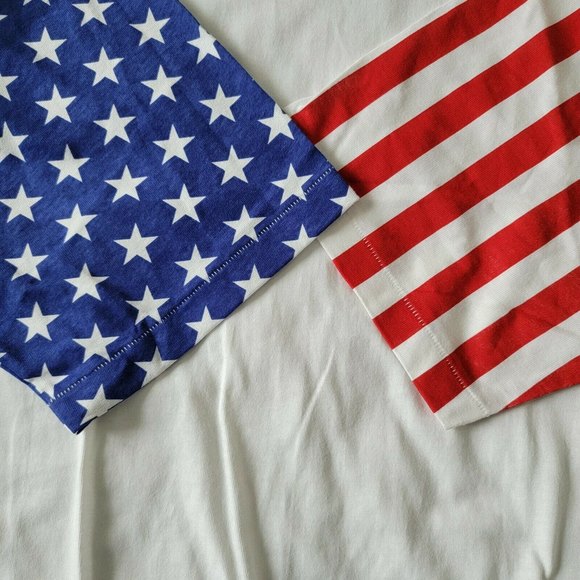Vintage 90s Youth S M L Cal Cru Stars Stripes Single Stitched Sleeve T Shirt USA - Picture 5 of 10